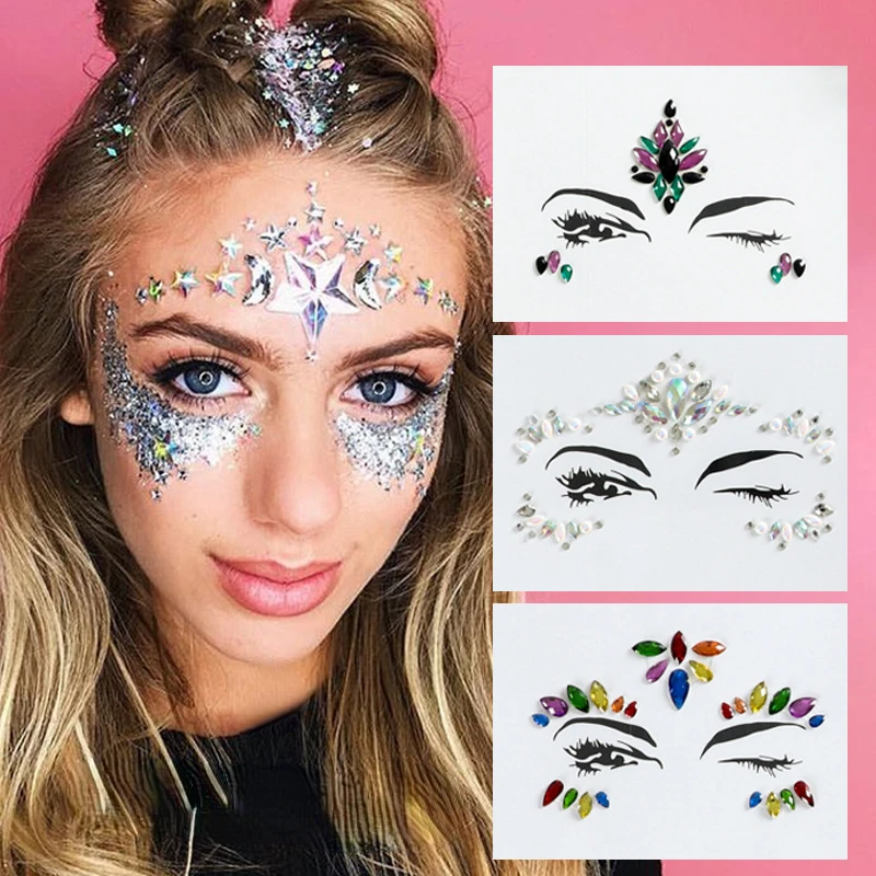 Beauty Gems Makeup - Kryształowa twarz klejnoty naklejki z tatuażami
