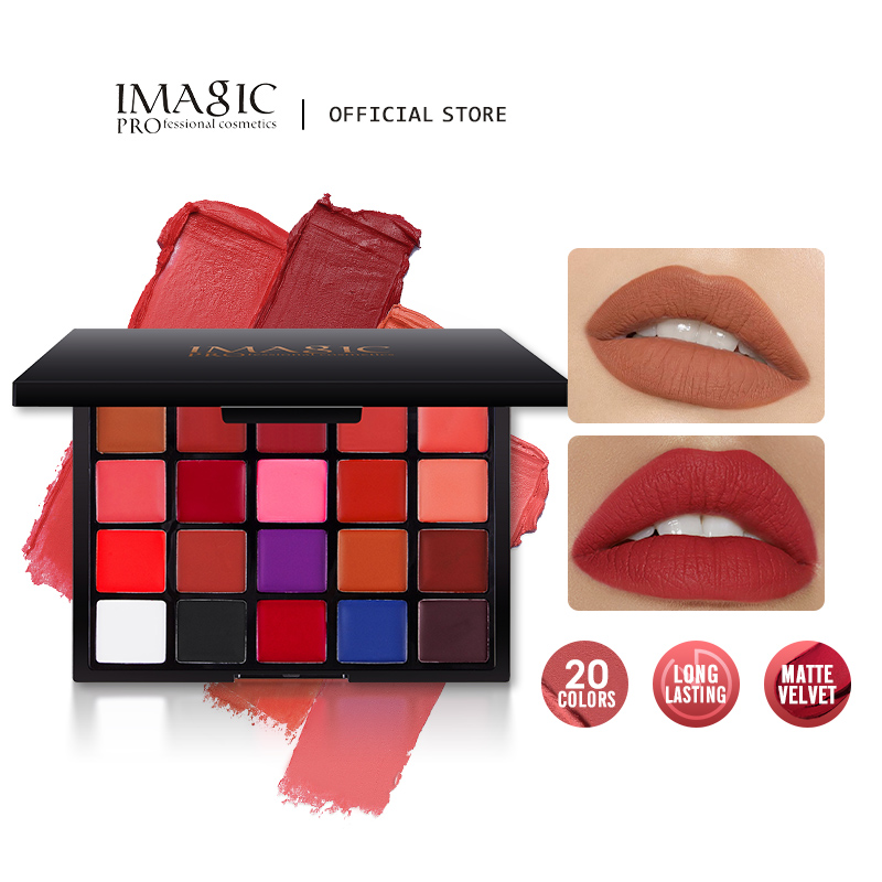 Beauty Makeup Palette - IMAGIC 20 paleta kolorowych szminek Matowy