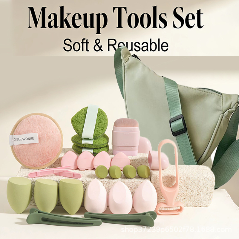 Beauty Makeup Tools Set - Stylowa torebka w kształcie pieroga z