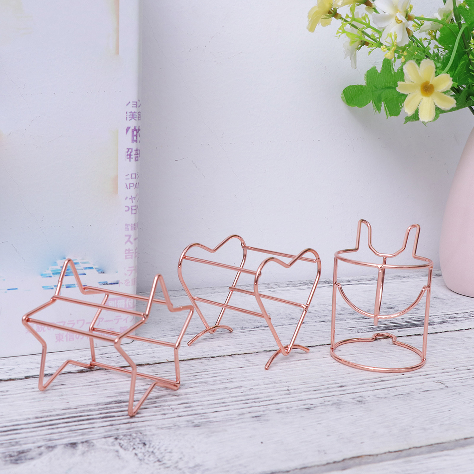 Beauty Makeup Tool - 3 szt. Metalowy stojak na gąbki