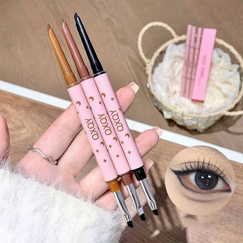 Beauty Home Makeup - QXQY Dwustronny eyeliner, dwufunkcyjna kredka do