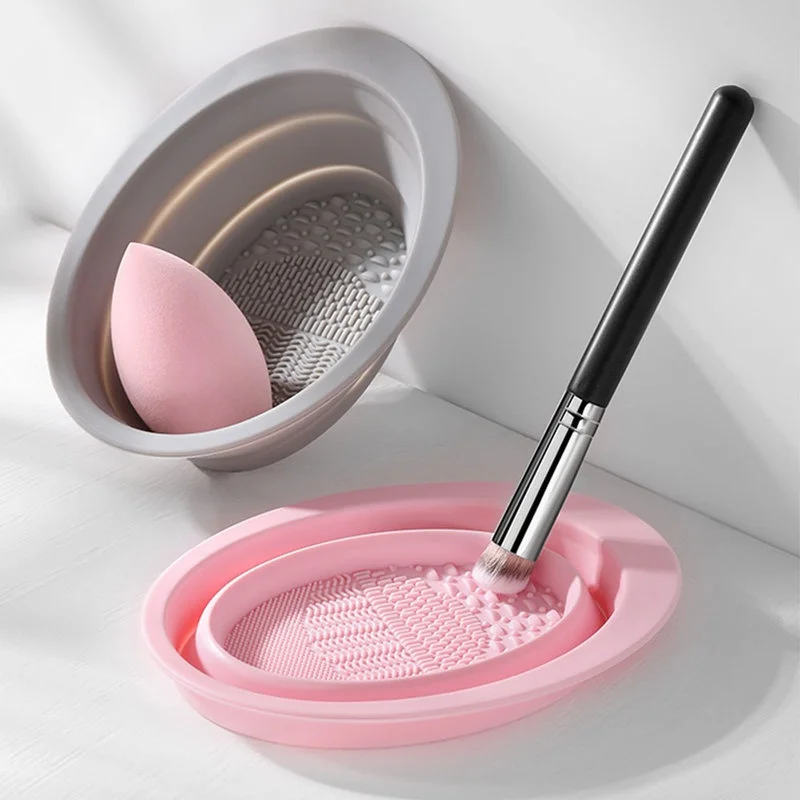 Beauty Home Makeup - Składana silikonowa miseczka do czyszczenia pędzli
