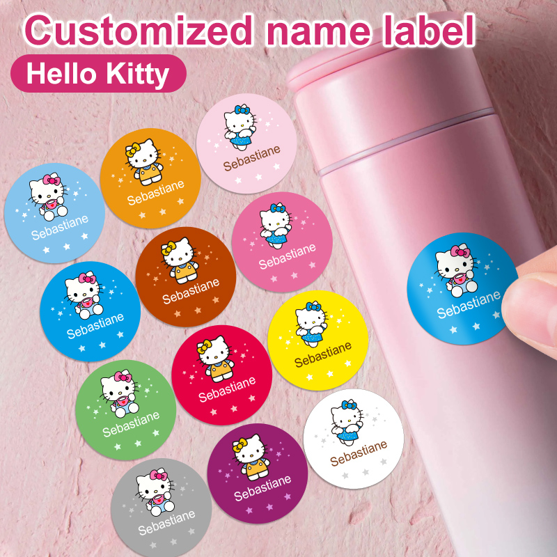 Beauty Makeup Palette - Naklejki z imieniem Hello Kitty -