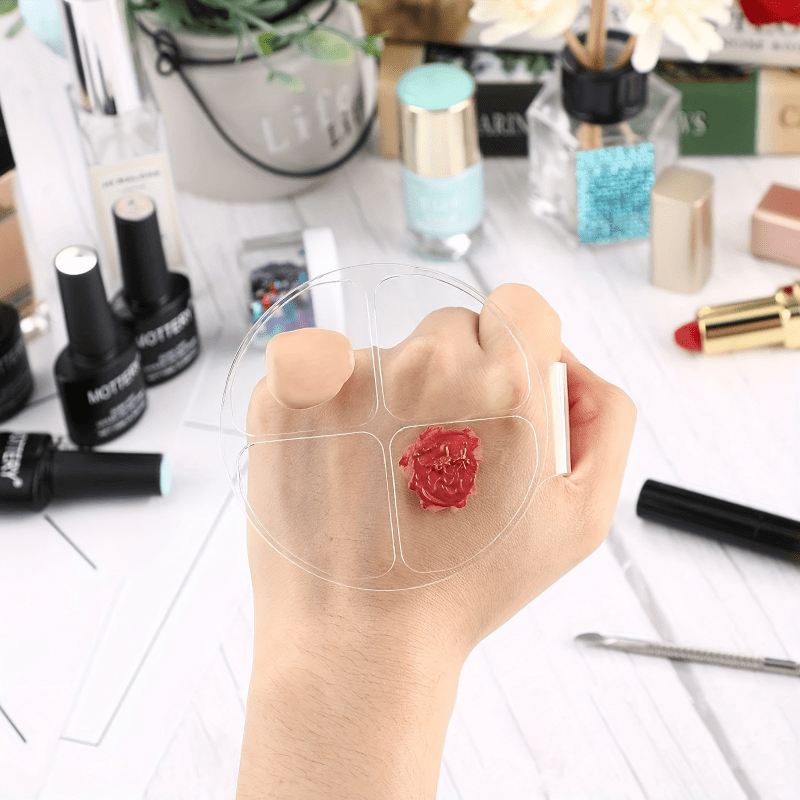 Beauty Makeup Tool - Akrylowa okrągła paleta do mieszania kolorów