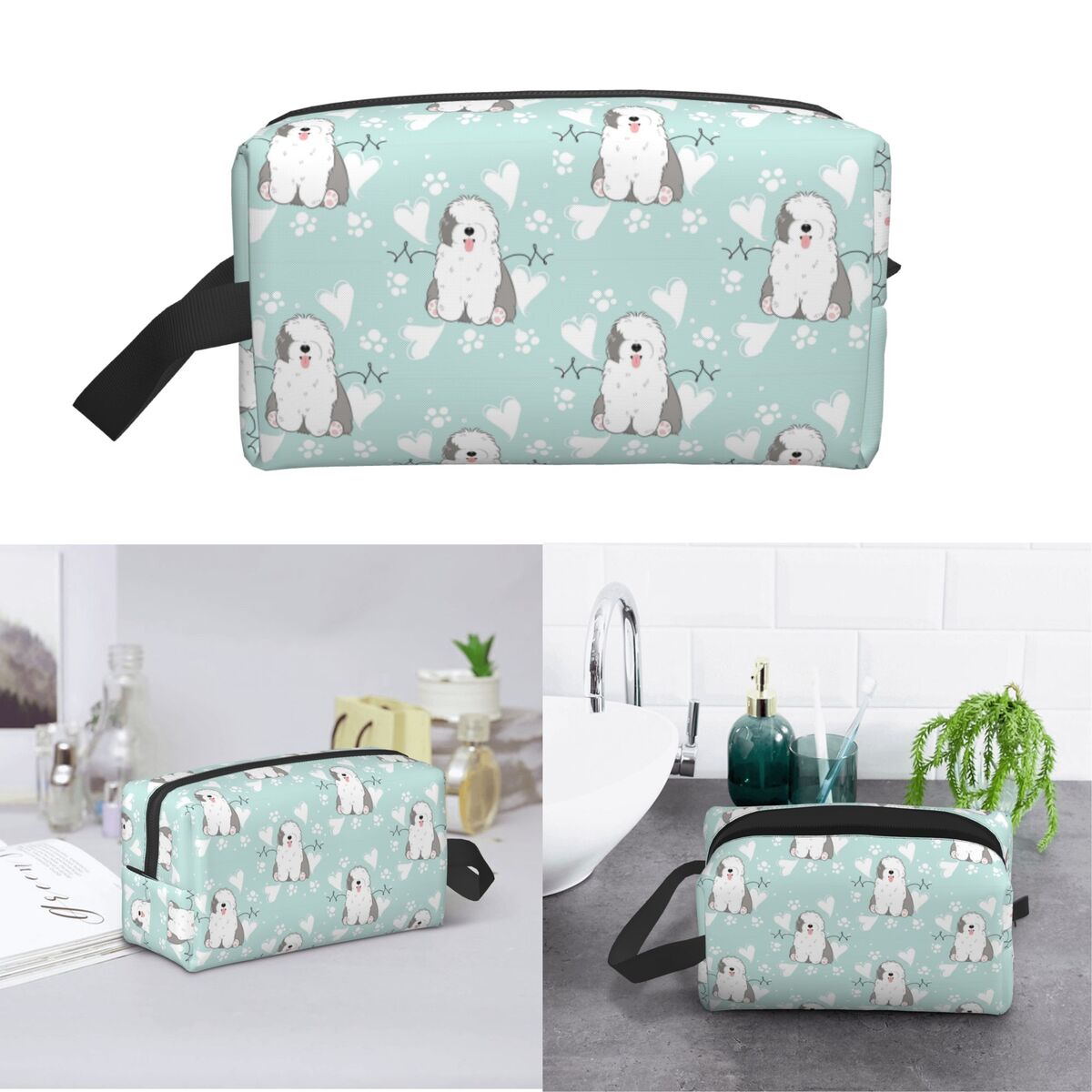 Beauty Love Makeup - Kosmetyczka Love Old English Sheepdog, organizer