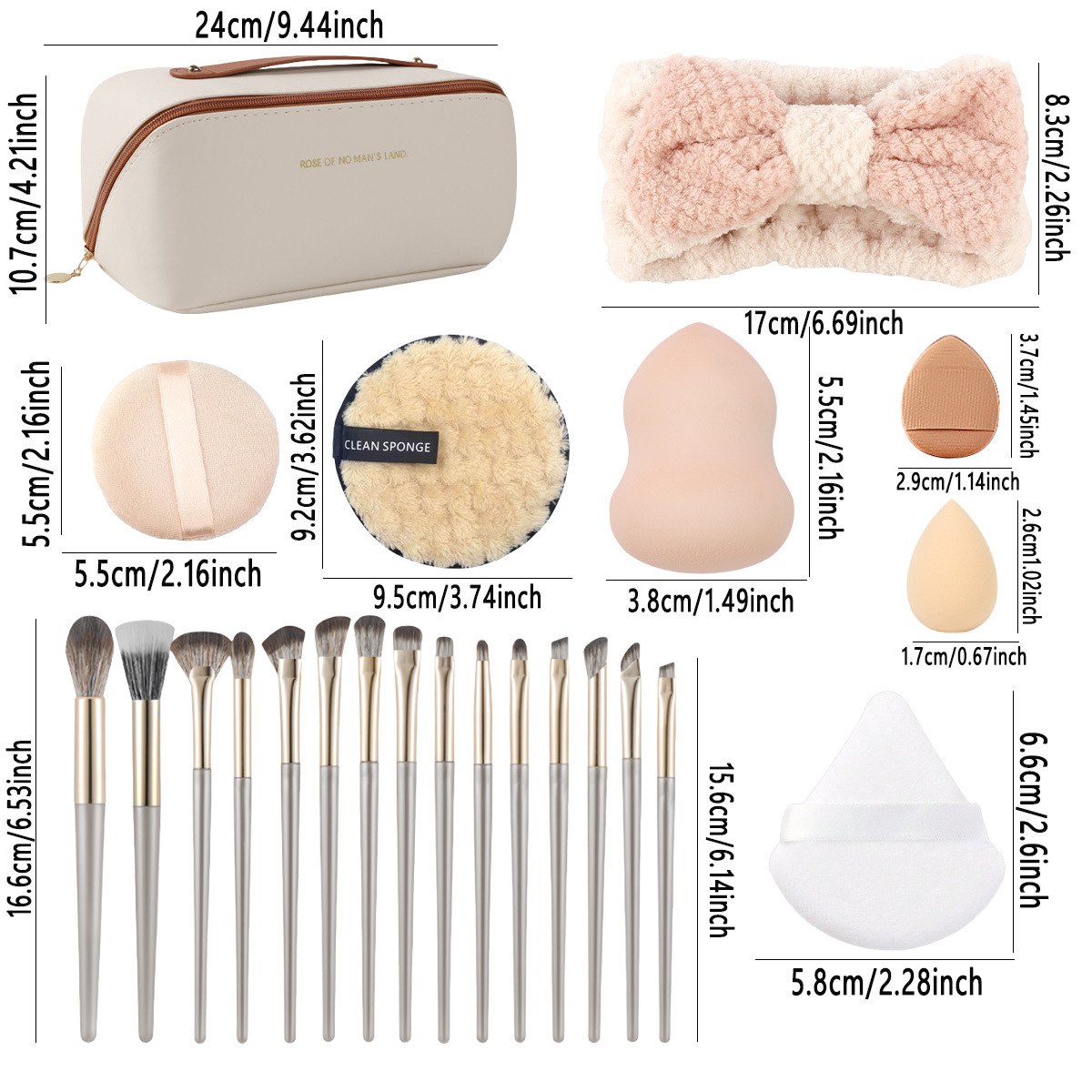 Torba z skórzanym uchwytem i 3 – Beauty Makeup Tools Set recenzja i cena